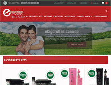 Tablet Screenshot of ecigarettescanada.com